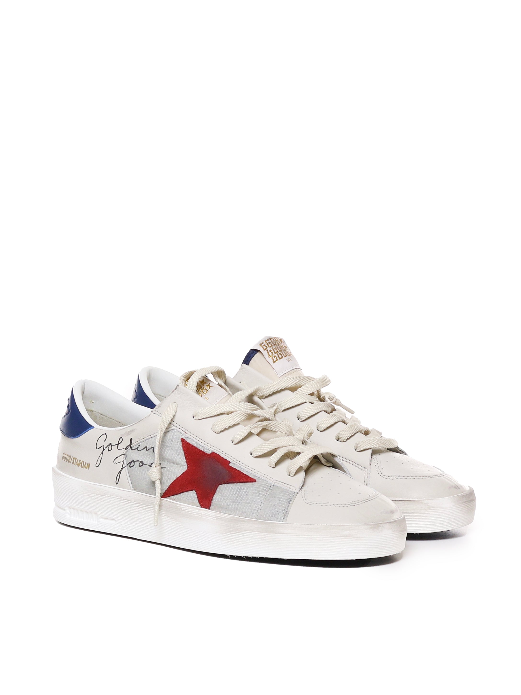 Golden Goose Sneakers White/blue/red Cowleather;polyamide