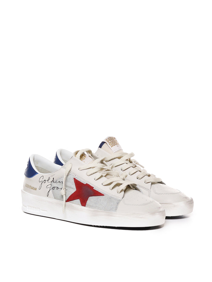 Golden Goose Sneakers White/blue/red Cowleather;polyamide