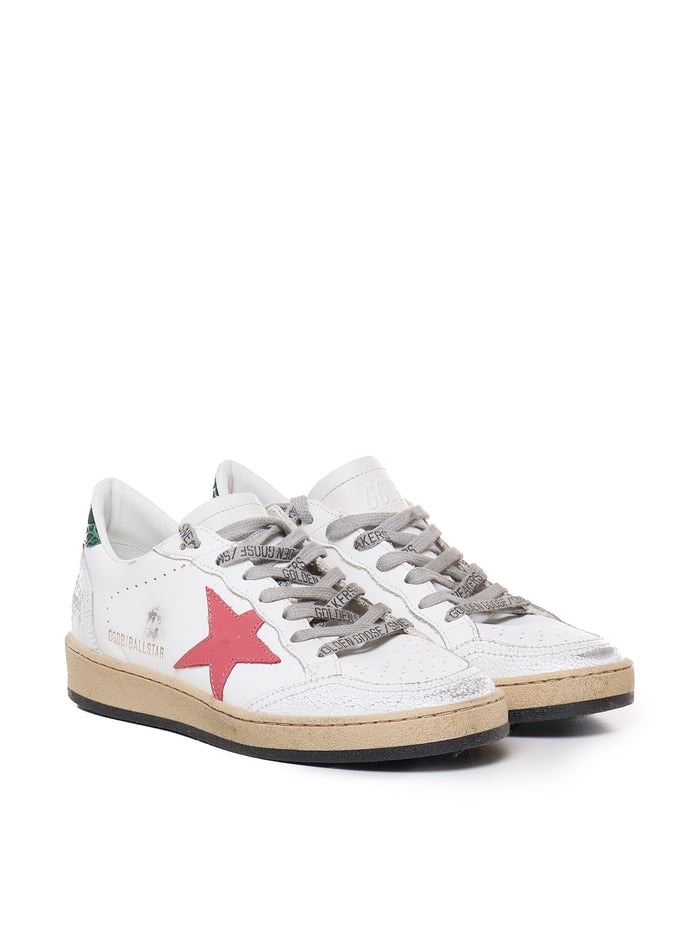 Golden Goose Sneakers White Mineral Red Green Cow Leather