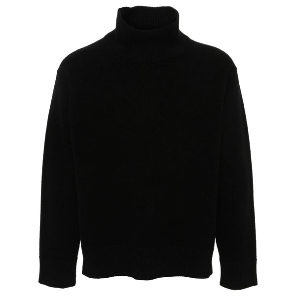 Black Wool-Angora Sweater