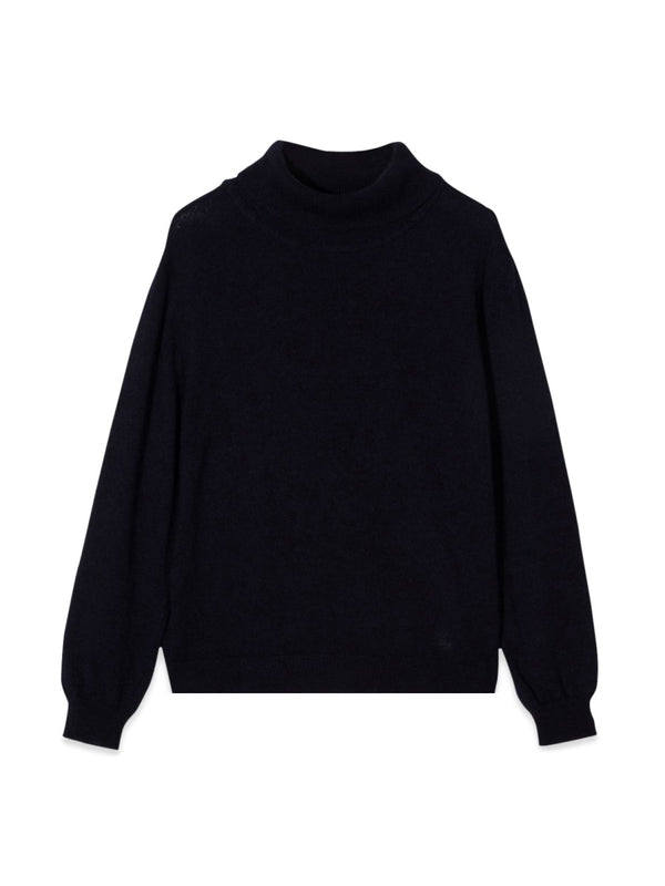 Turtleneck Sweater Blue Wool Jumpers