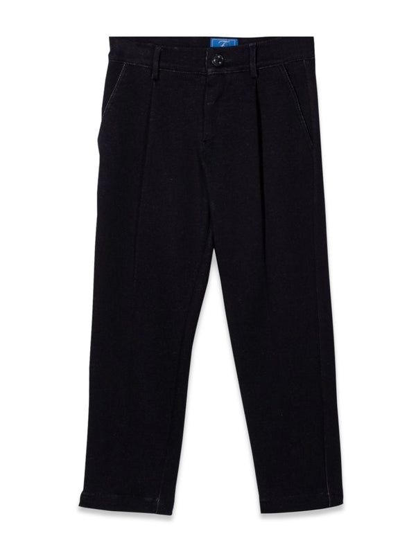 Trousers Slouchy Blue Cotton - Elastane