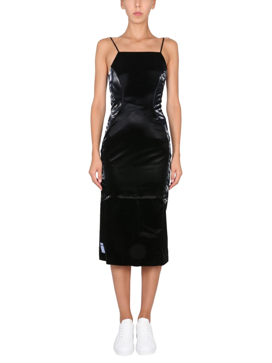 Slim Fit Dress Black Polyester