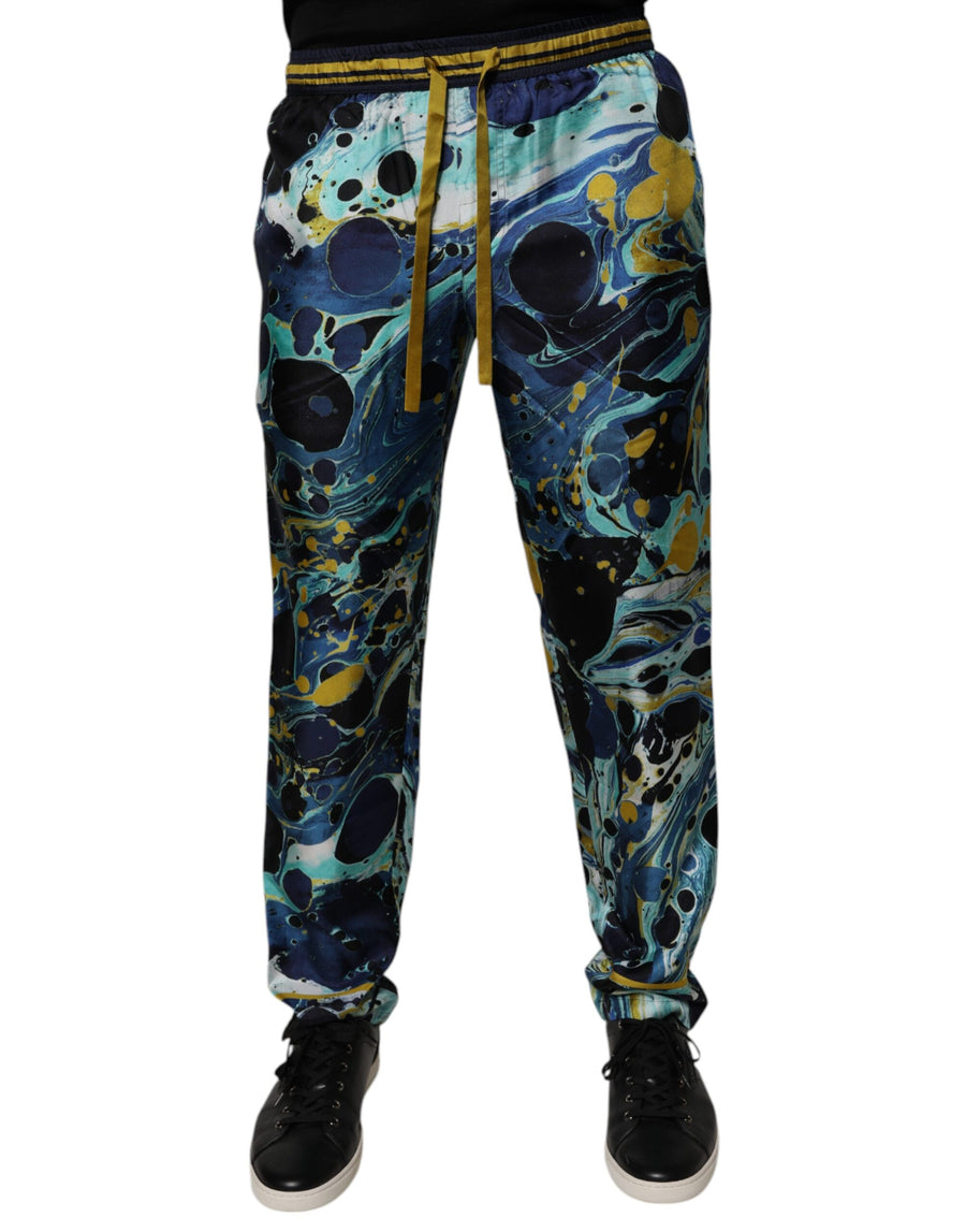 Dolce & Gabbana 100% Silk joggers in multicolor