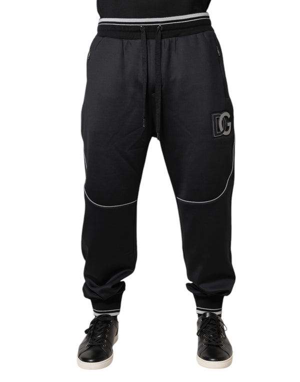Dolce & Gabbana 93% Polyester 7% Elastane joggers in black