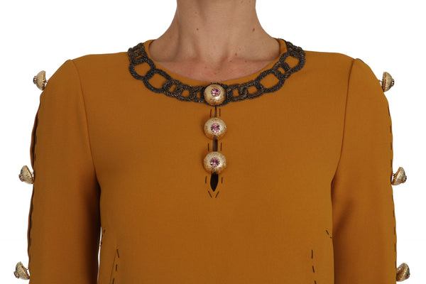 Dolce & Gabbana 51% rayon tunic dress in brown