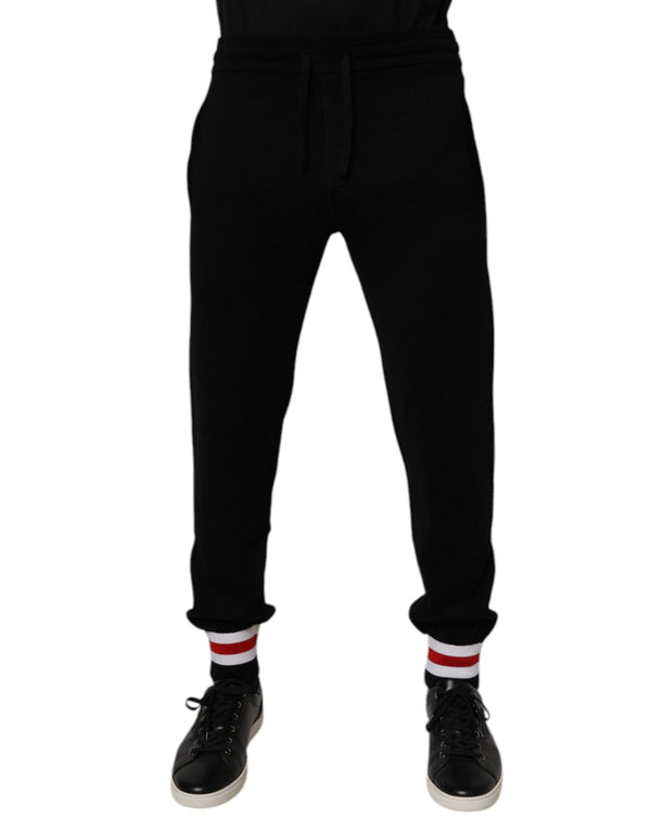 Dolce & Gabbana 95% Virgin Wool joggers in black