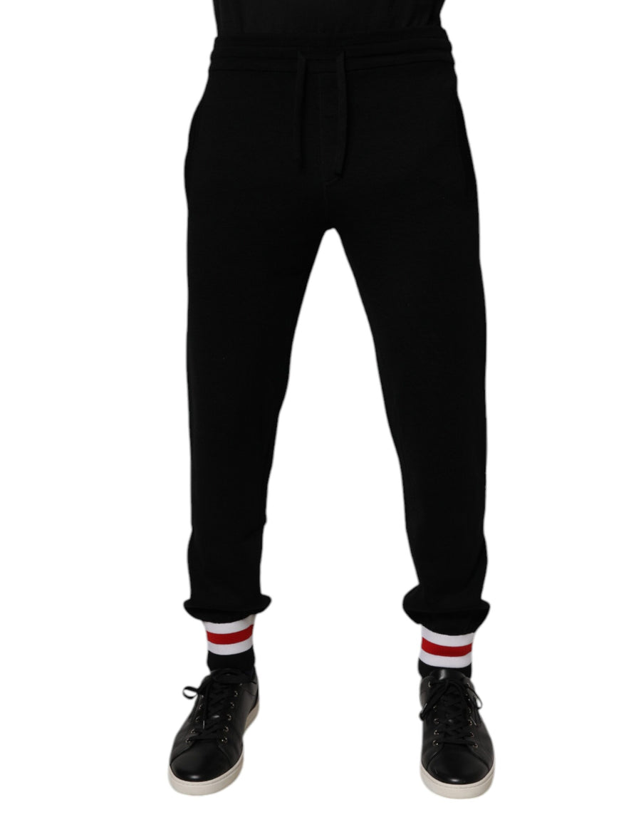 Dolce & Gabbana 95% Virgin Wool joggers in black