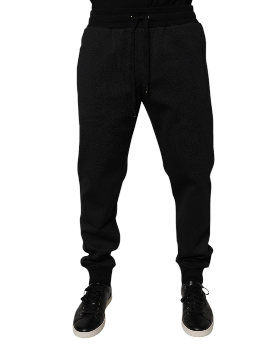 Dolce & Gabbana 64% Polyester joggers in black