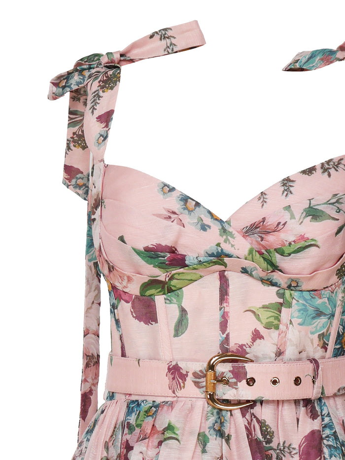 Zimmermann Dresses Pink Linen Silk
