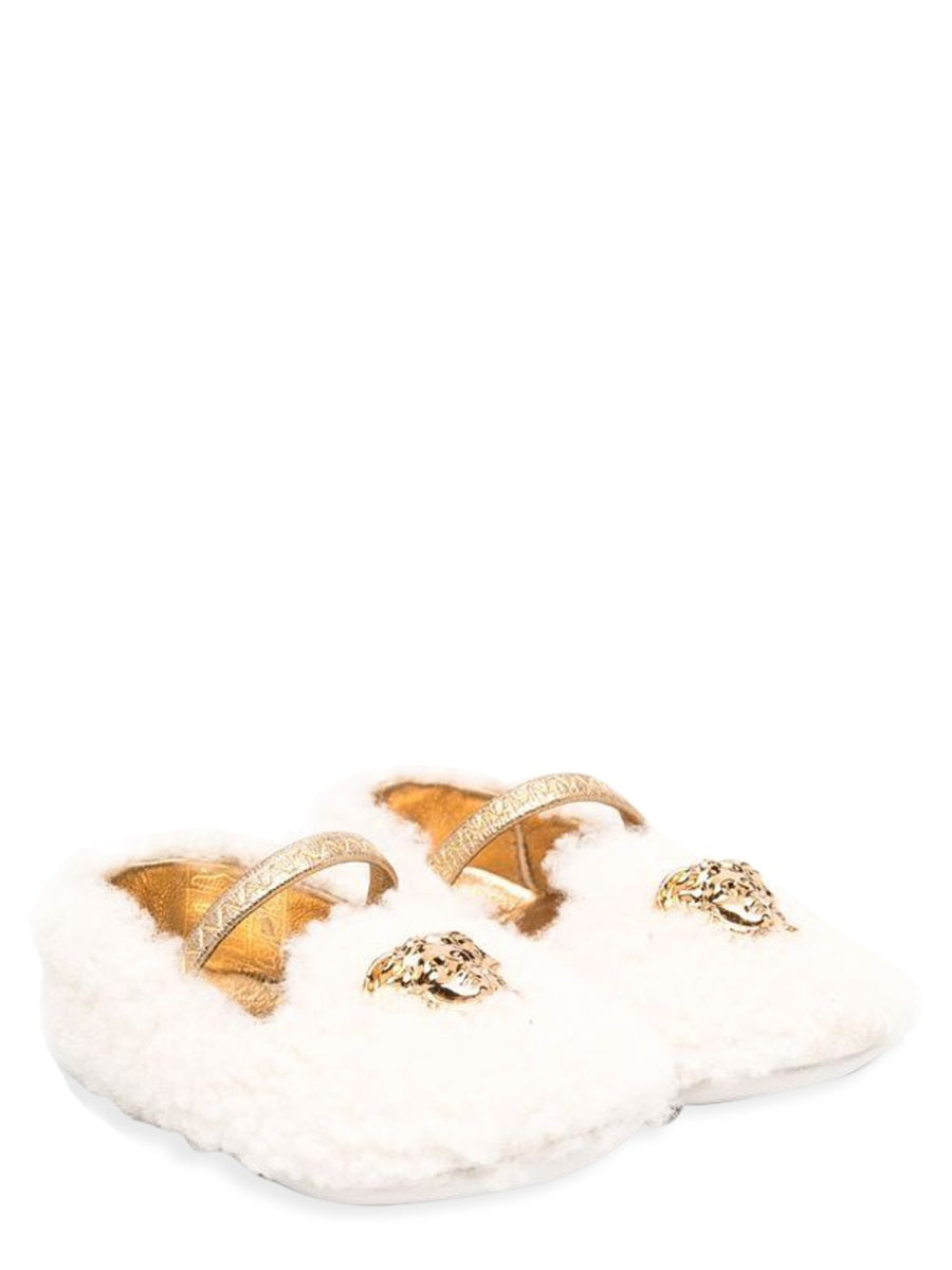 Ballet Flats Medusa White Shearling Aos
