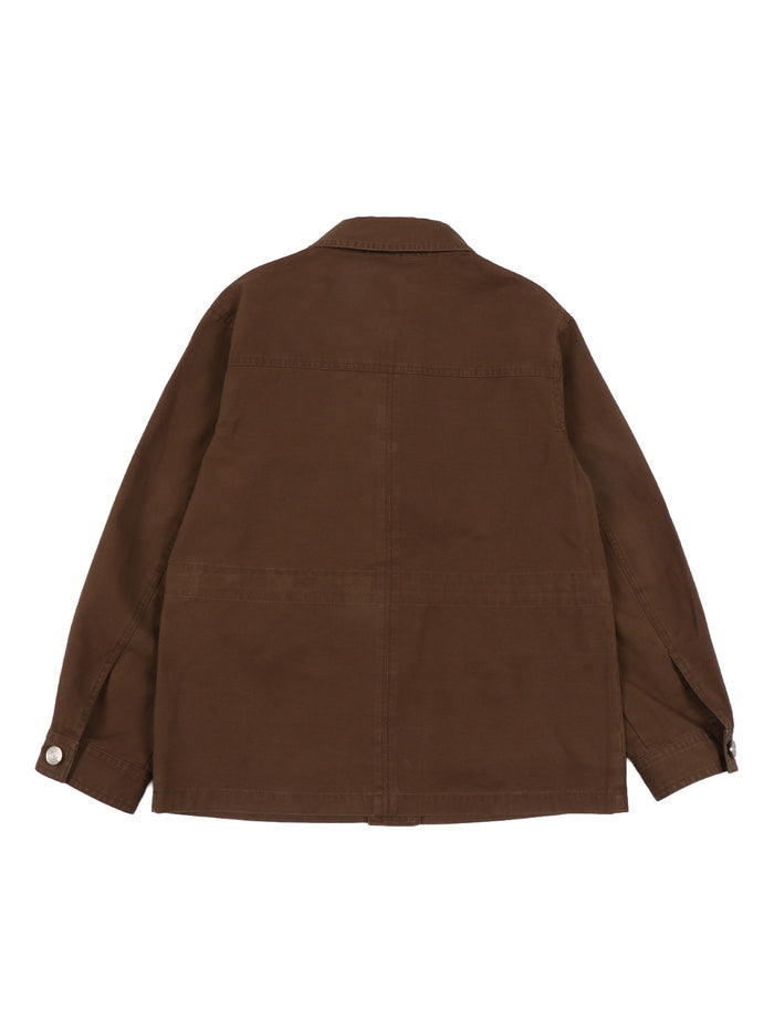 CANVAS SAHARIAN JACKET Brown Cotton Cape