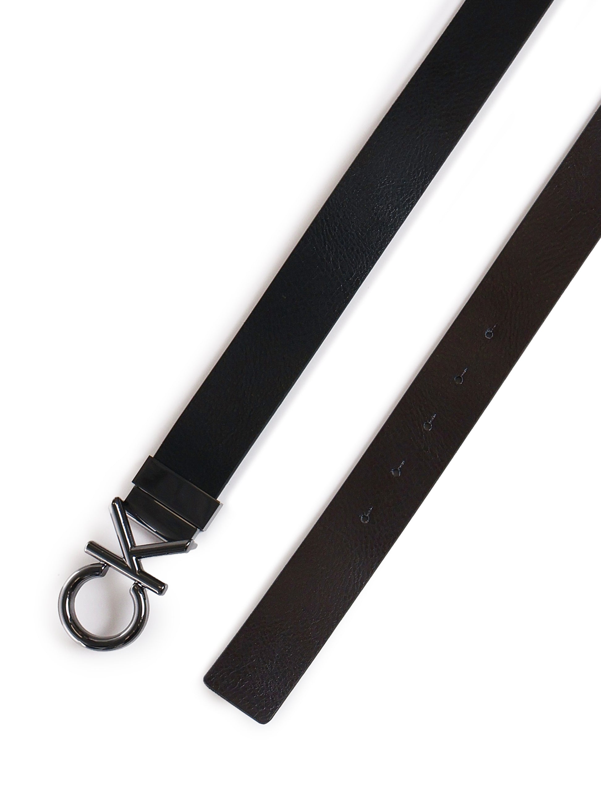 Calvin Klein Belts Black /dk Brown Leather (fwa)