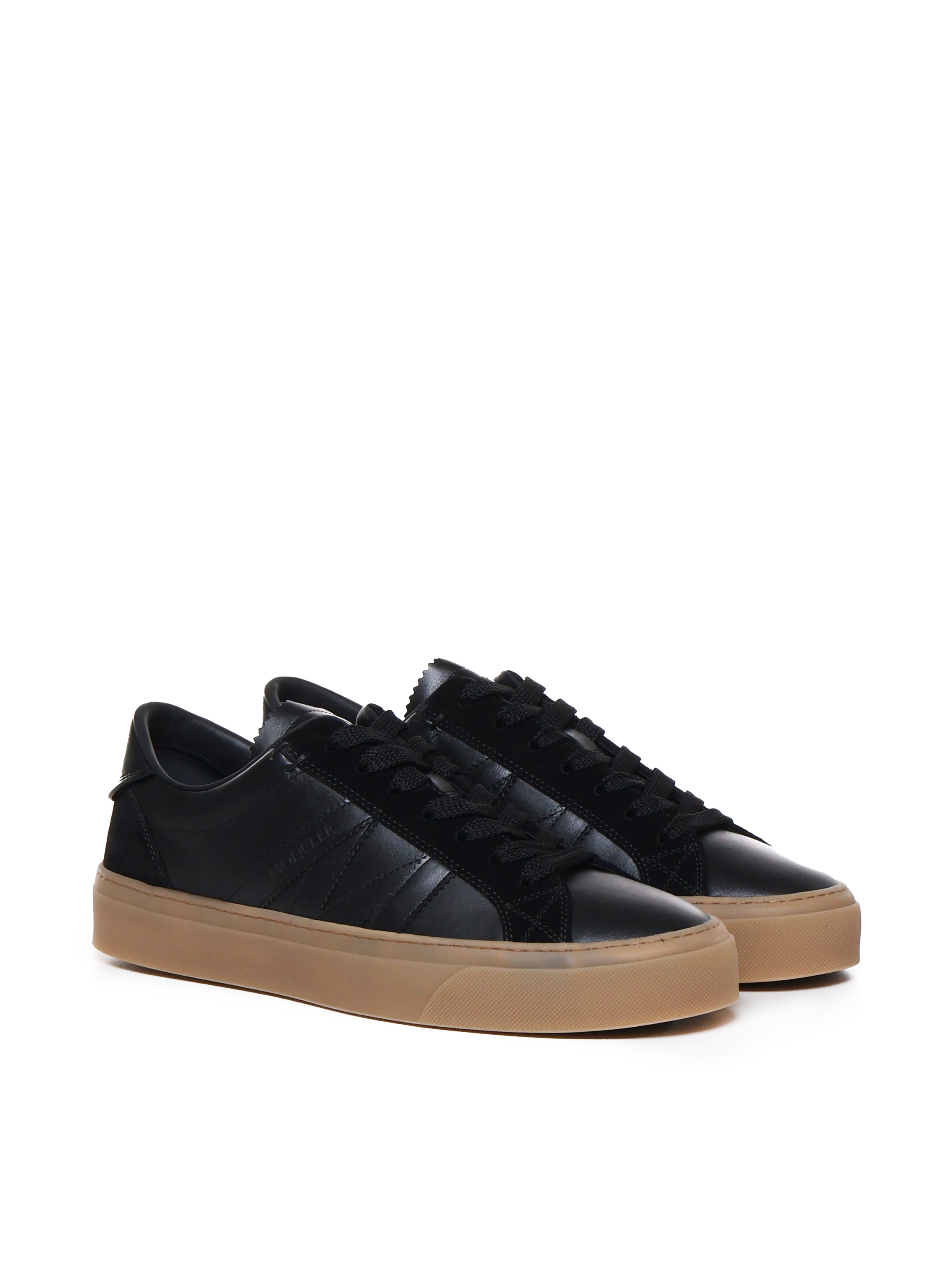 Moncler Sneakers Black, Biscuit Calfskin