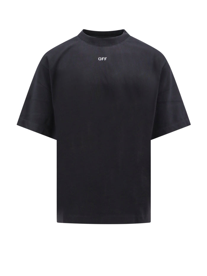 Off White T-Shirts And Polos Black Cotone