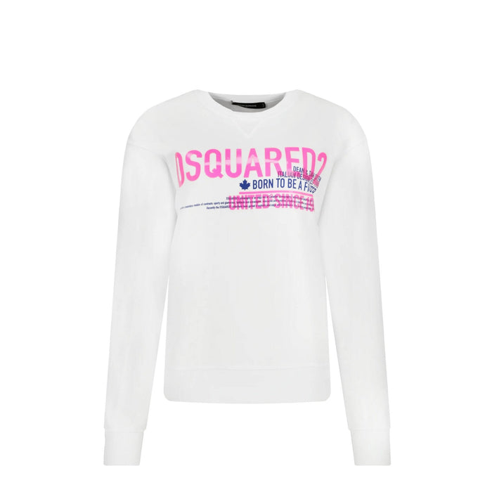 Cotton Logo Sweatshirt White