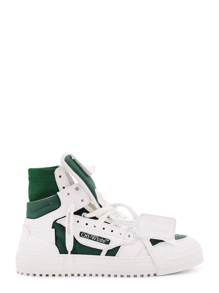 Off White Sneakers Green Pelle/tessuto