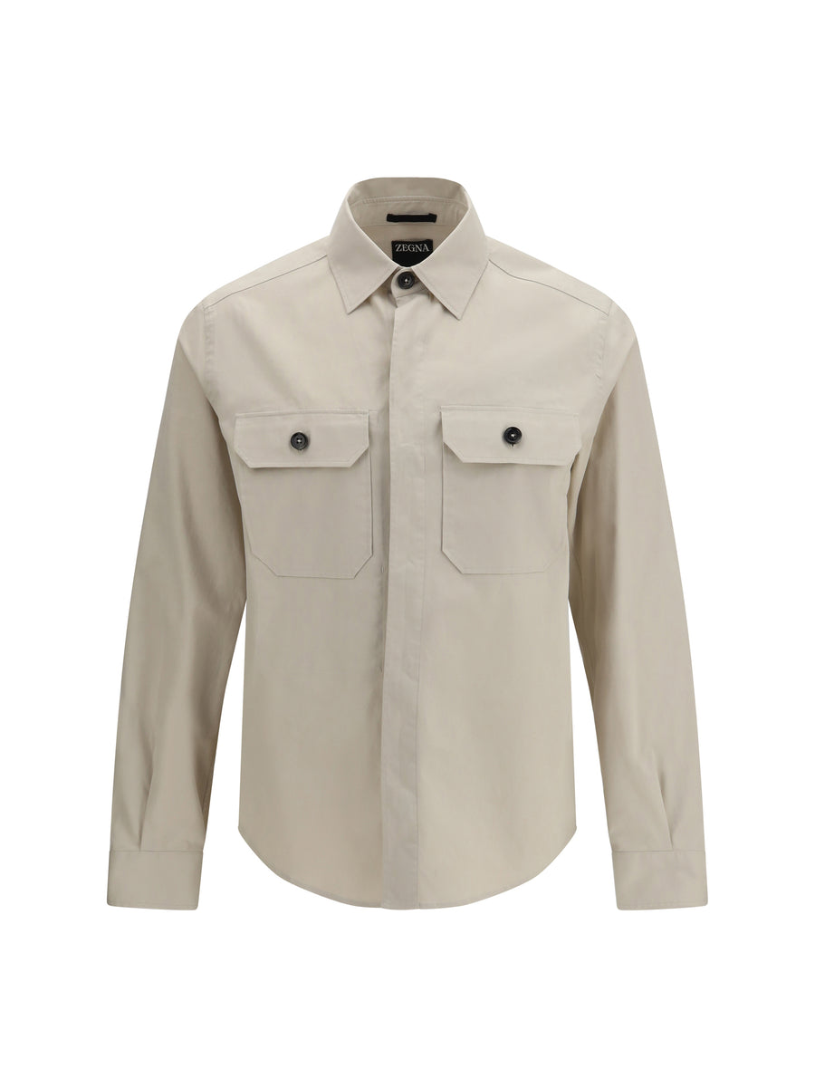 Linen Wool And Silk Shirt Jacket 054