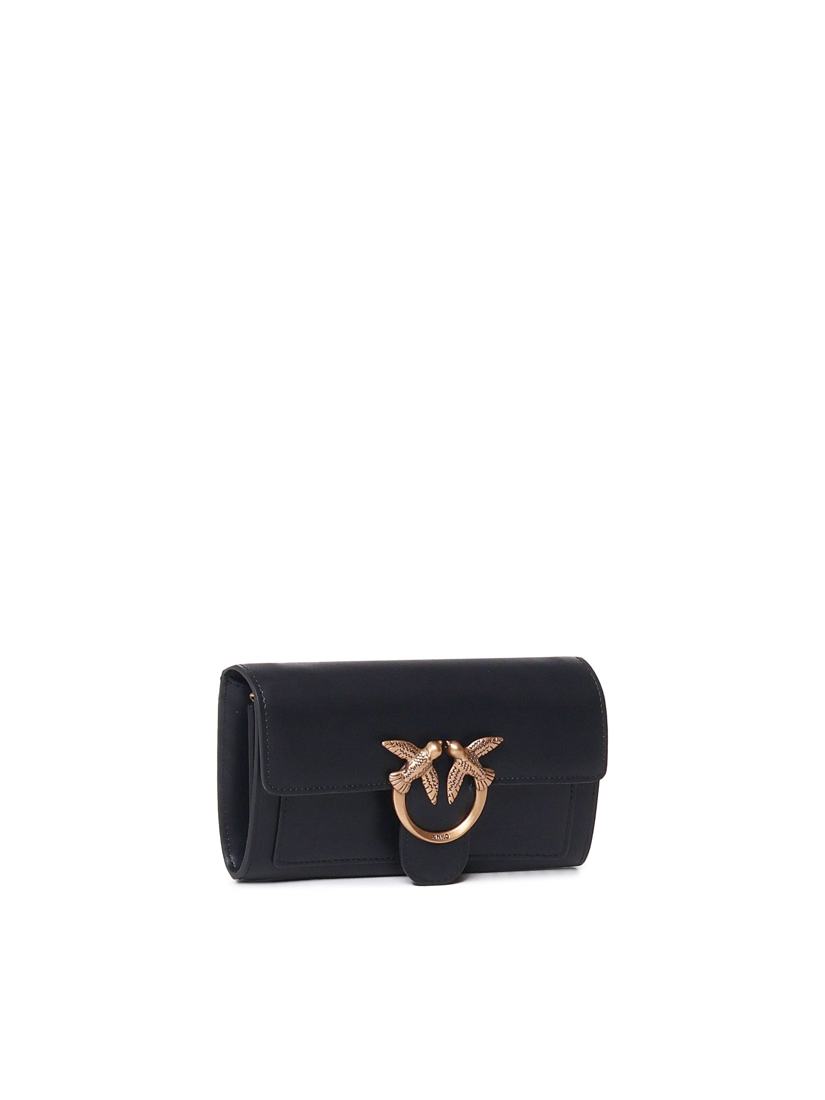Pinko Wallets Black Cowhide