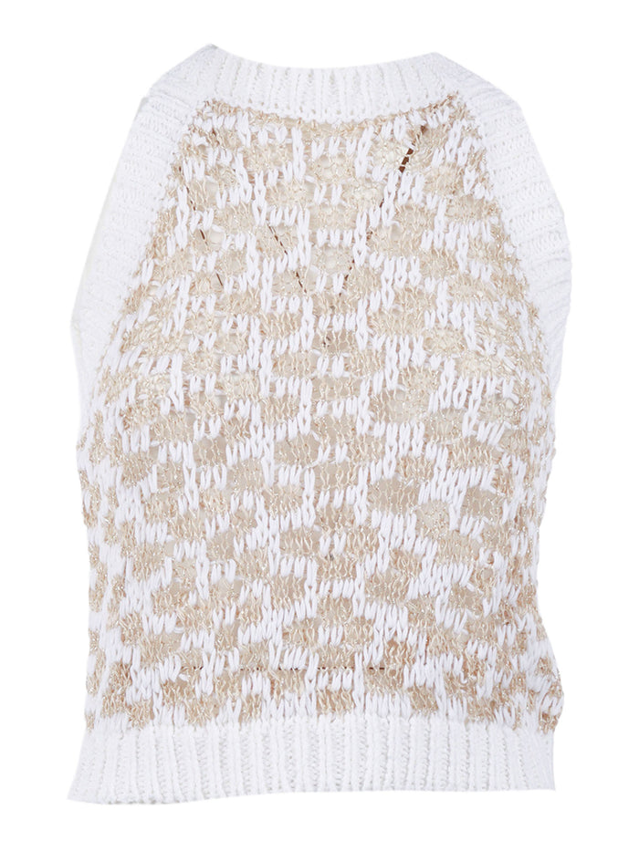 KNITTED TOP Beige