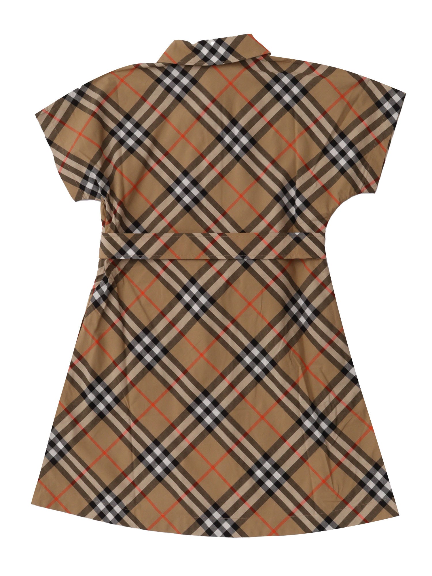 Kid Girl Dresses Beige Cotton