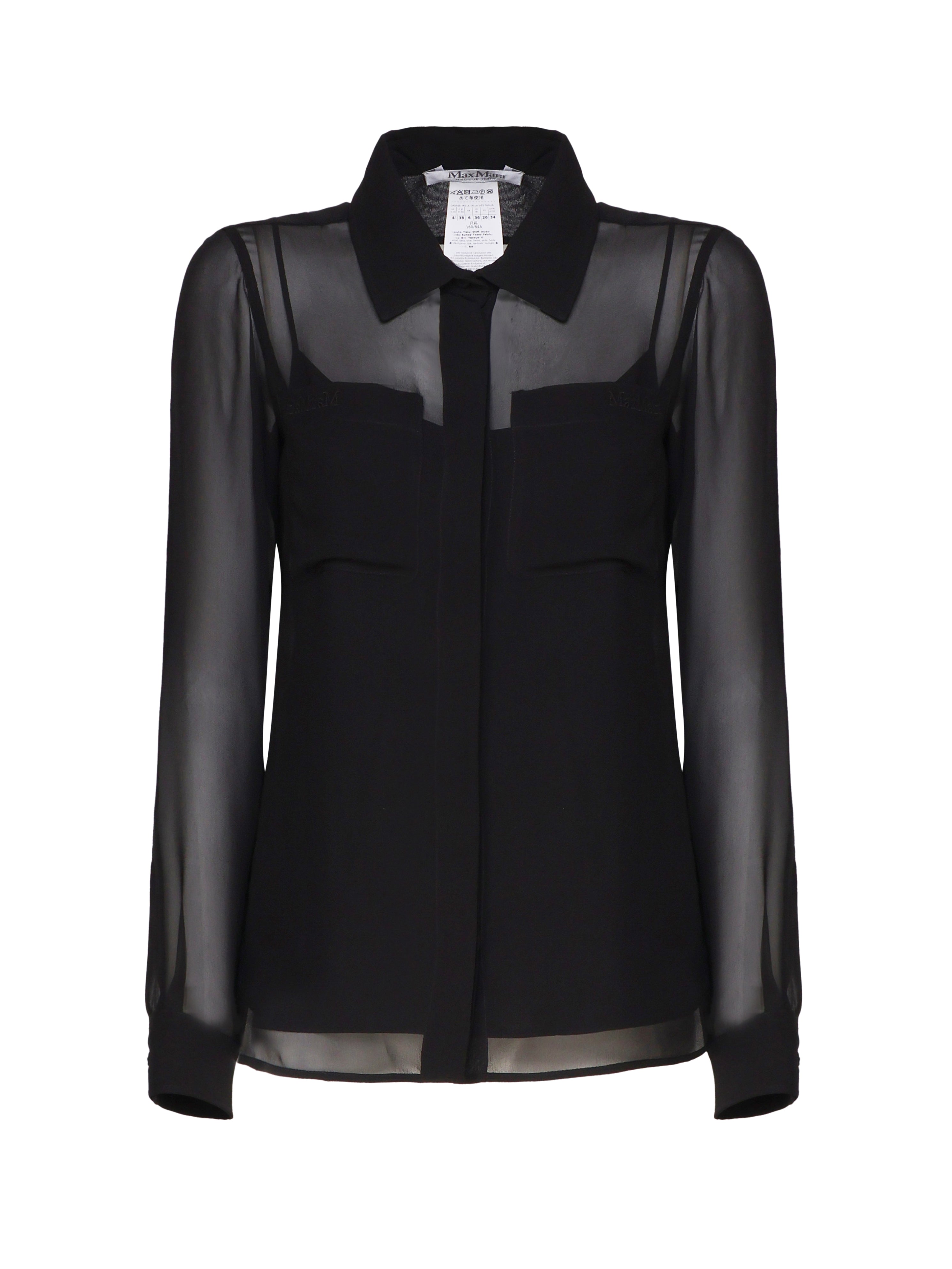 Max Mara Shirts Black Seta acetato