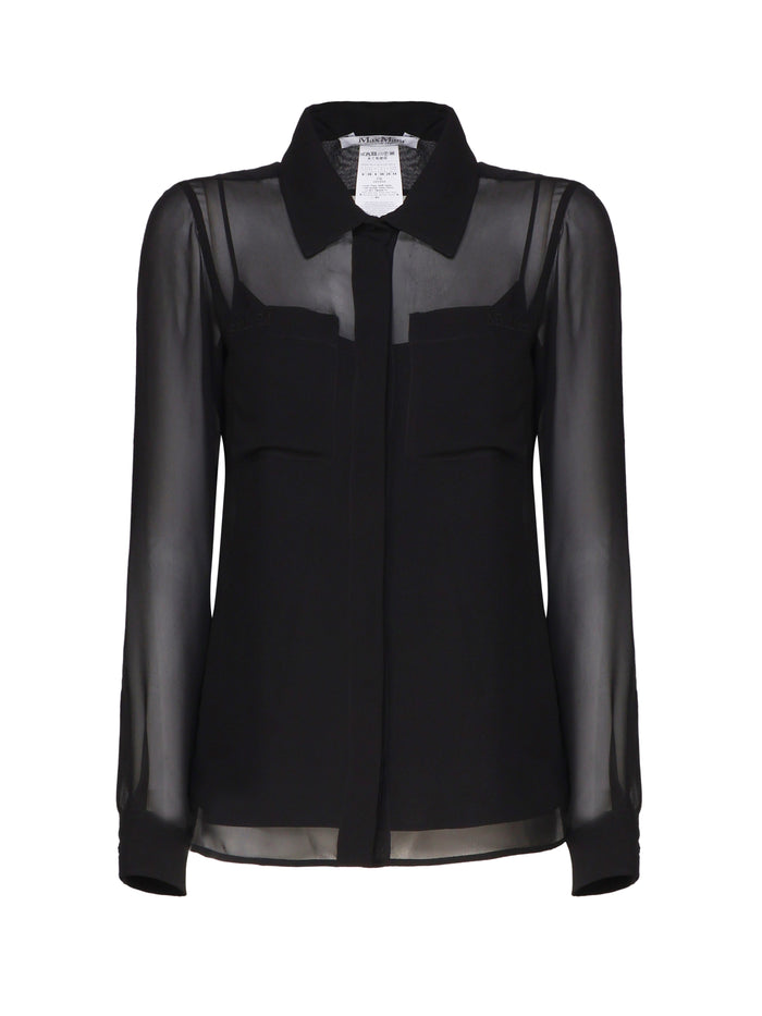 Max Mara Shirts Black Seta acetato