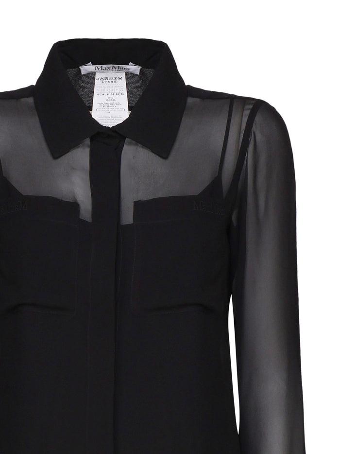 Max Mara Shirts Black Seta acetato