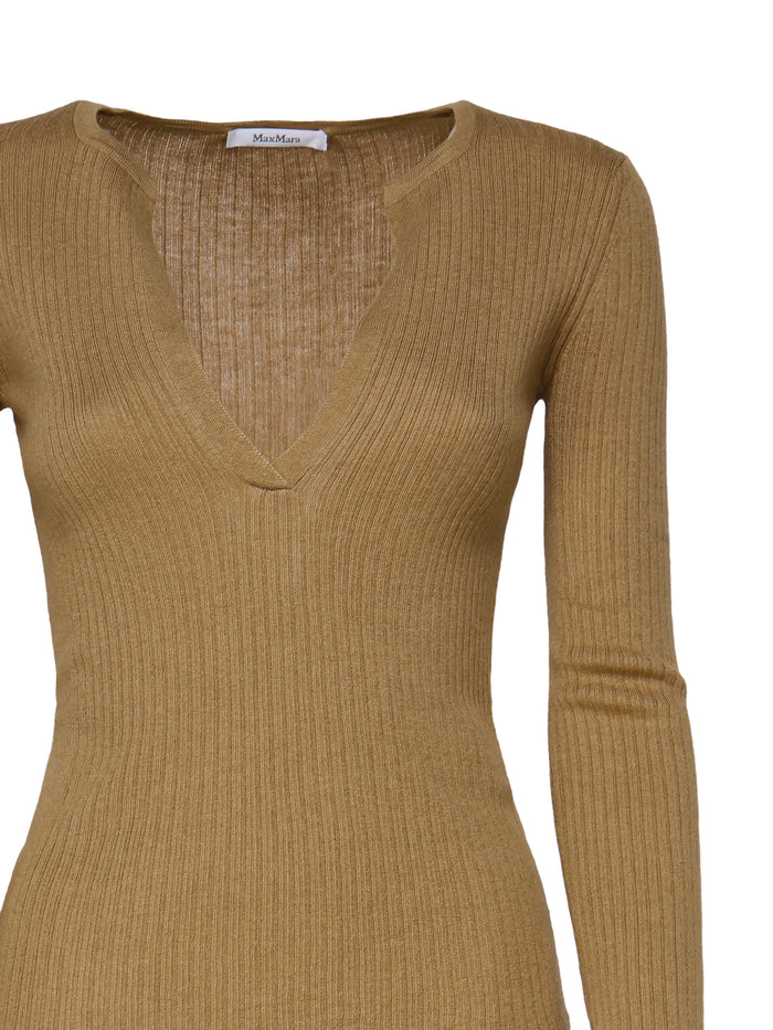 Max Mara Sweaters Brown In Maglia Seta