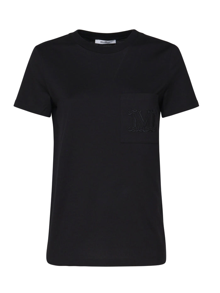 Max Mara T-Shirts And Polos Black A Maglia Cotone