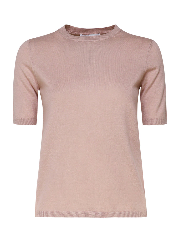 Max Mara T-Shirts And Polos Pink Silk Cashmere