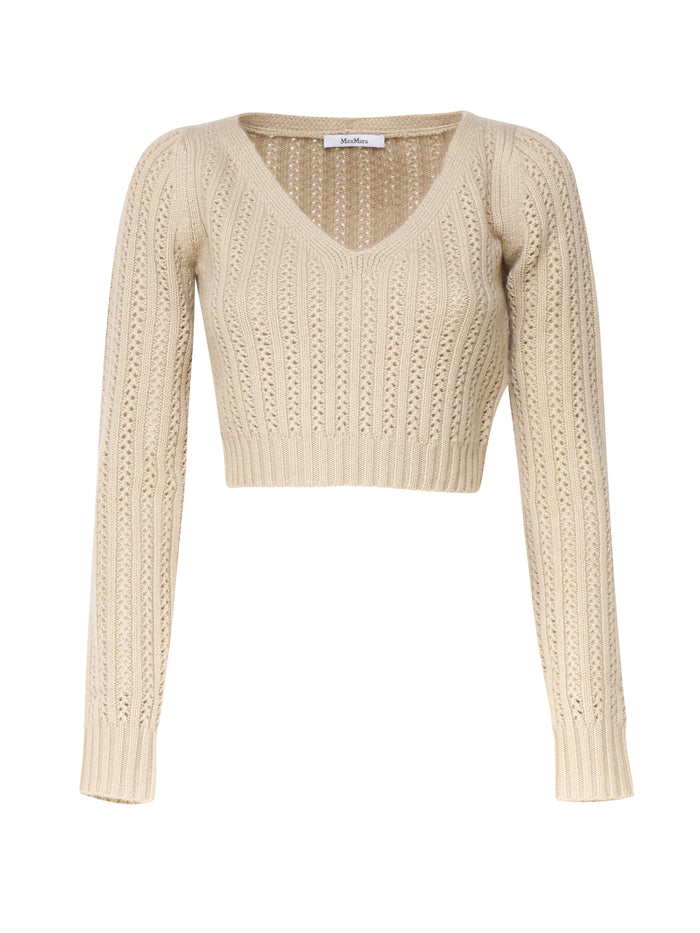 Max Mara Sweaters Beige Wool Cashmere