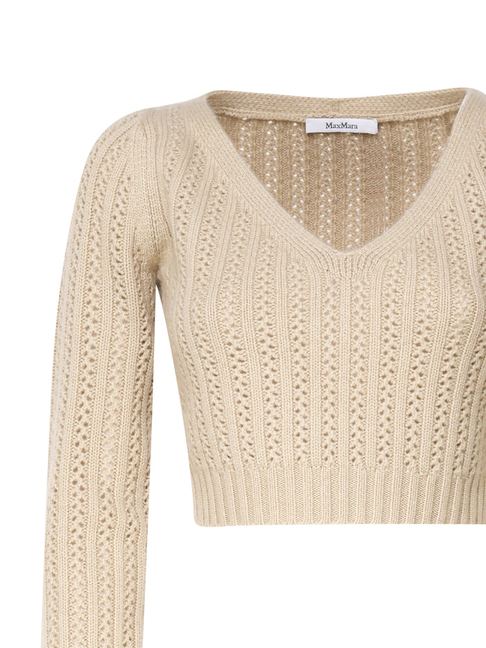 Max Mara Sweaters Beige Wool Cashmere