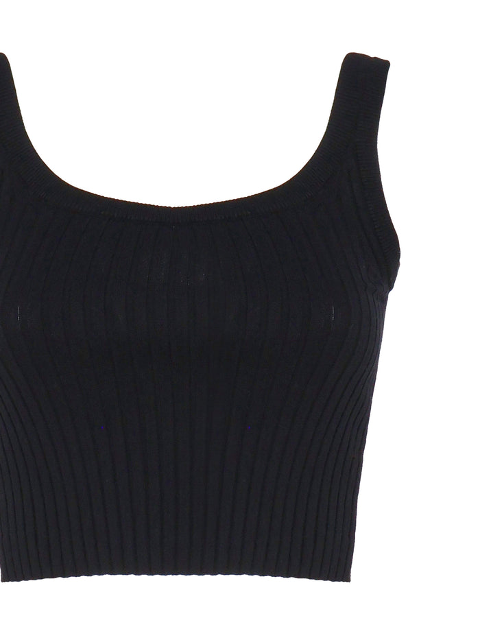 Sportmax Top Black In Maglia Viscosa