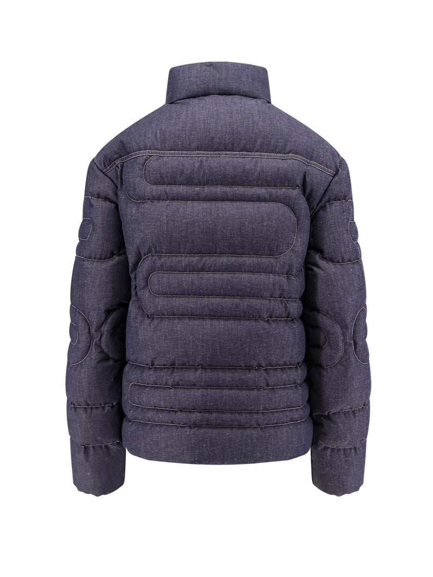 Moncler Jackets Blue Cotone Elastan