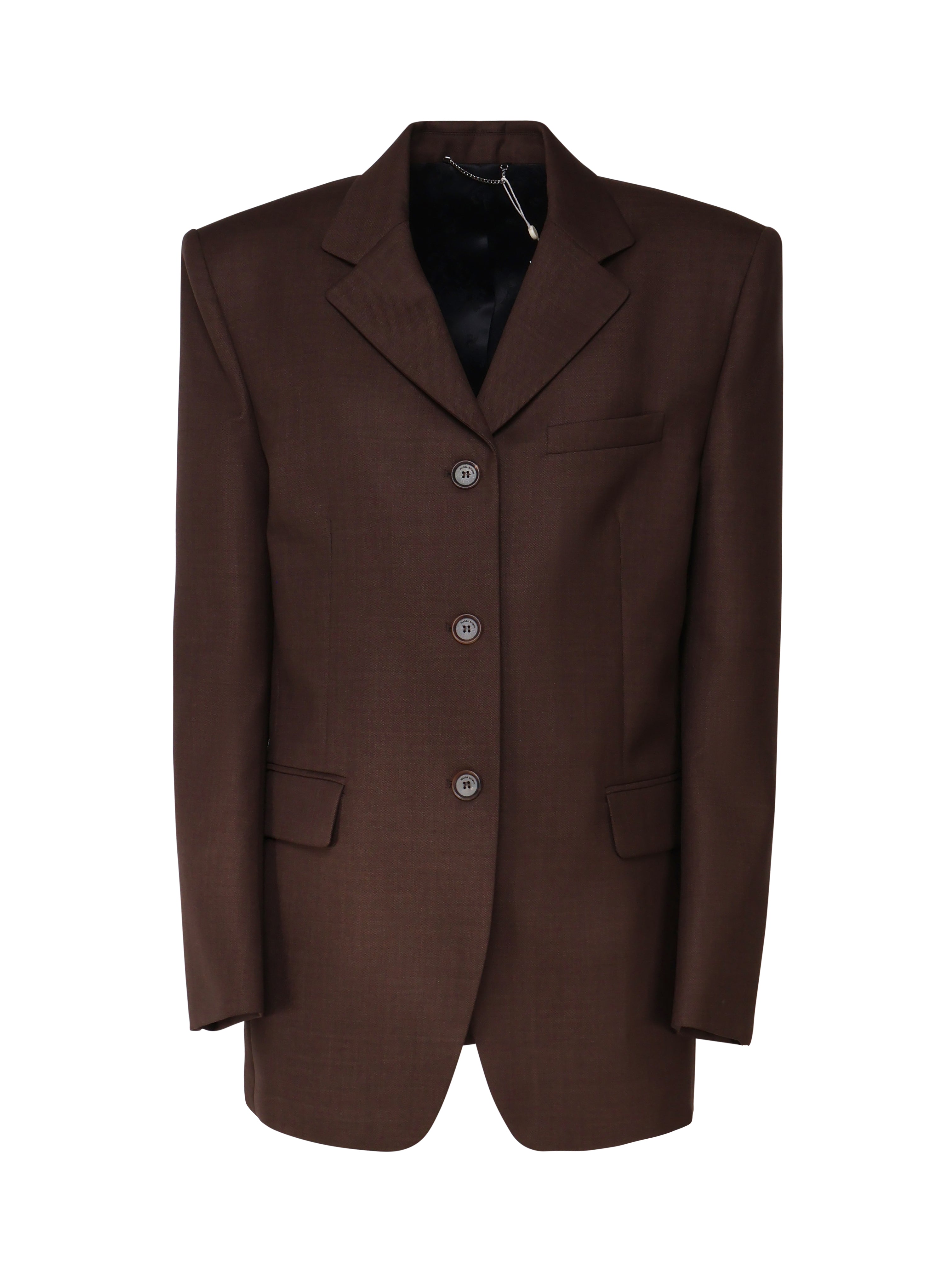 Magda Burtym Jackets Brown Wool Elastane