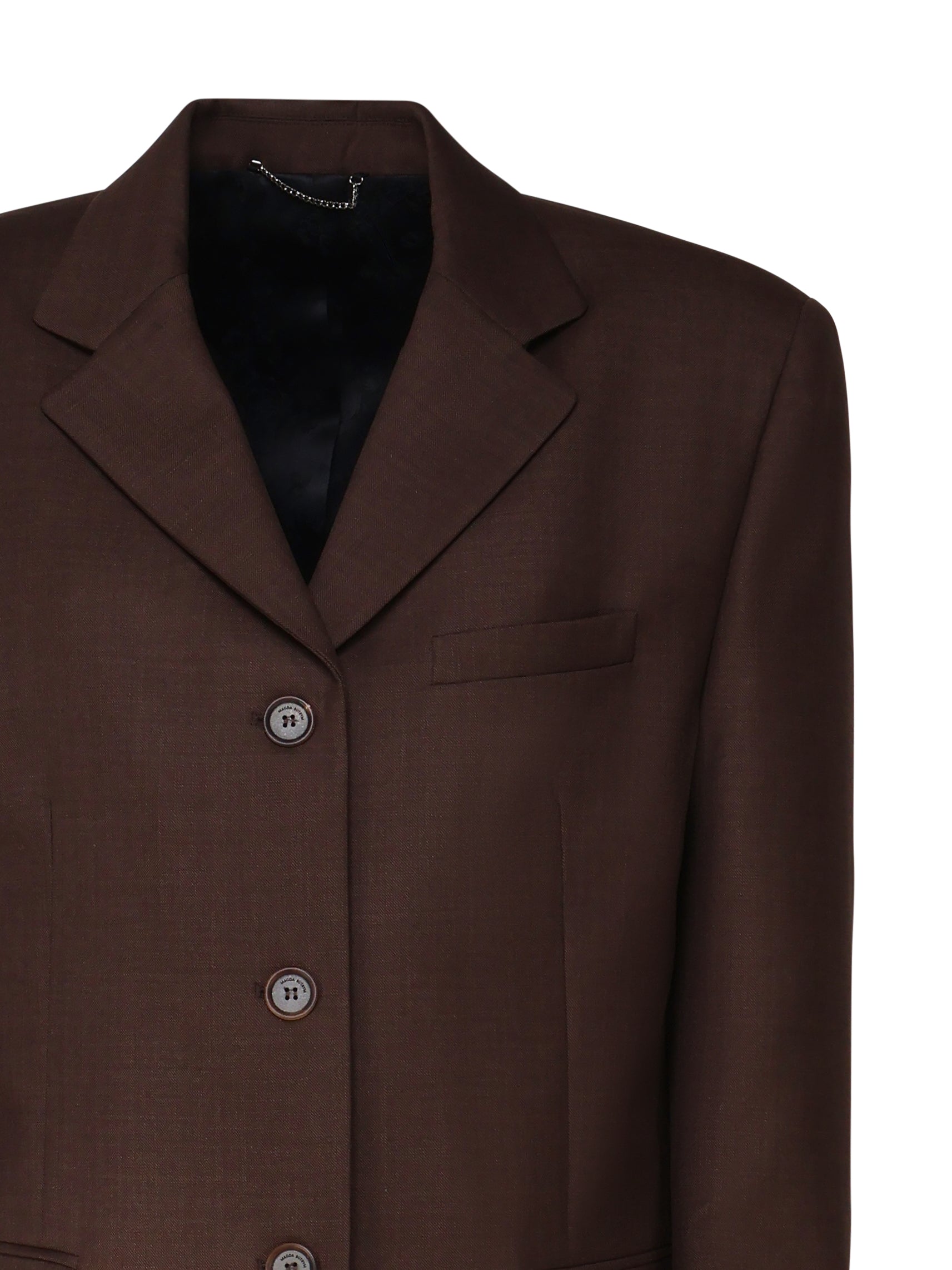 Magda Burtym Jackets Brown Wool Elastane