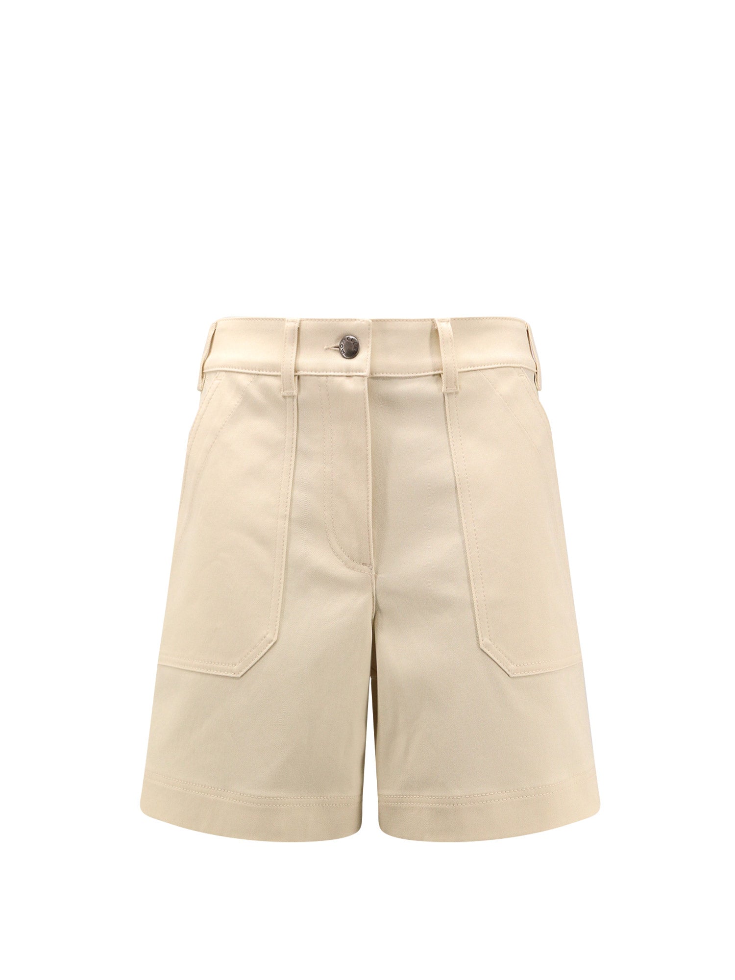 Moncler Shorts Beige Cotone Elastane