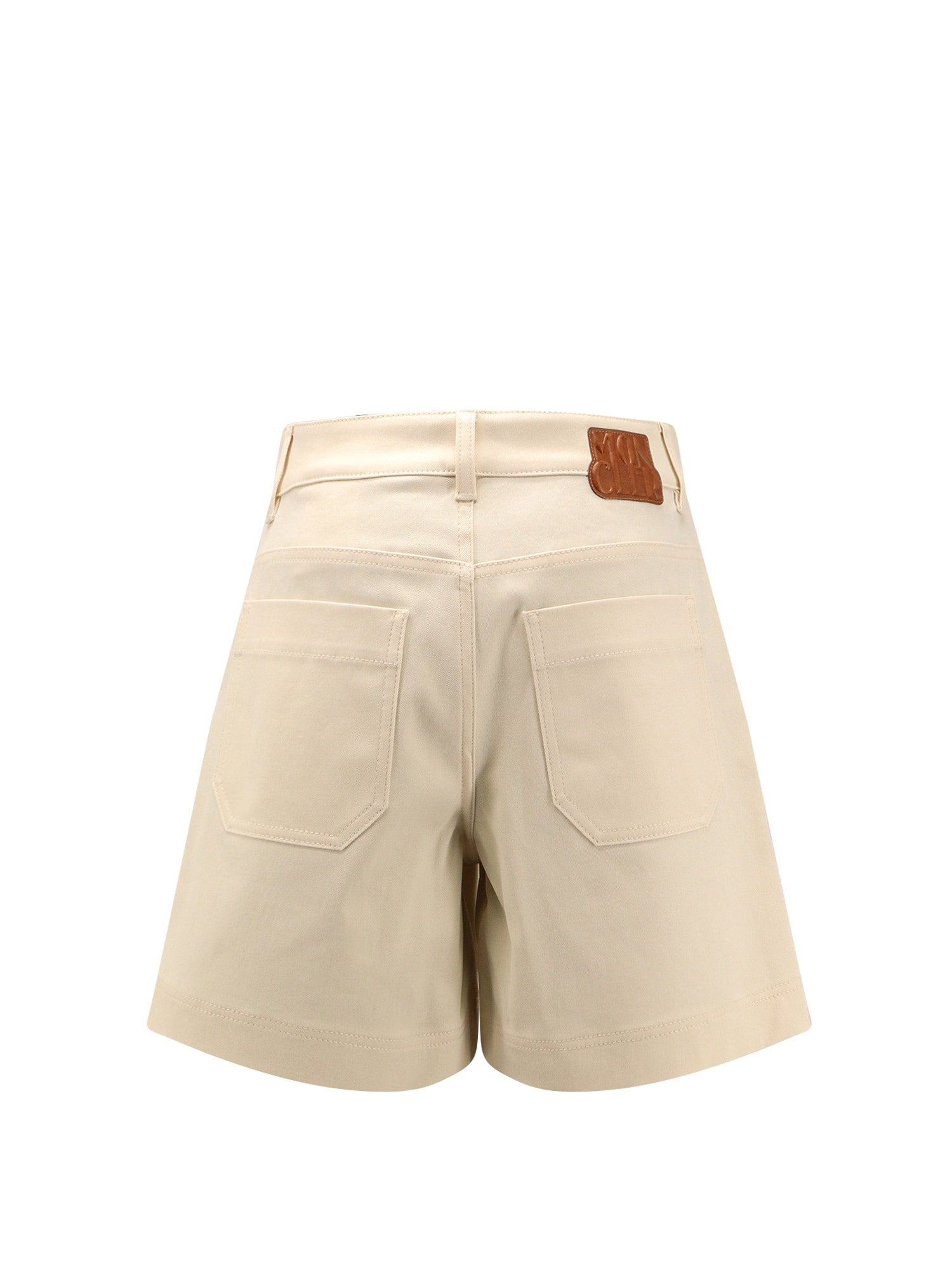 Moncler Shorts Beige Cotone Elastane