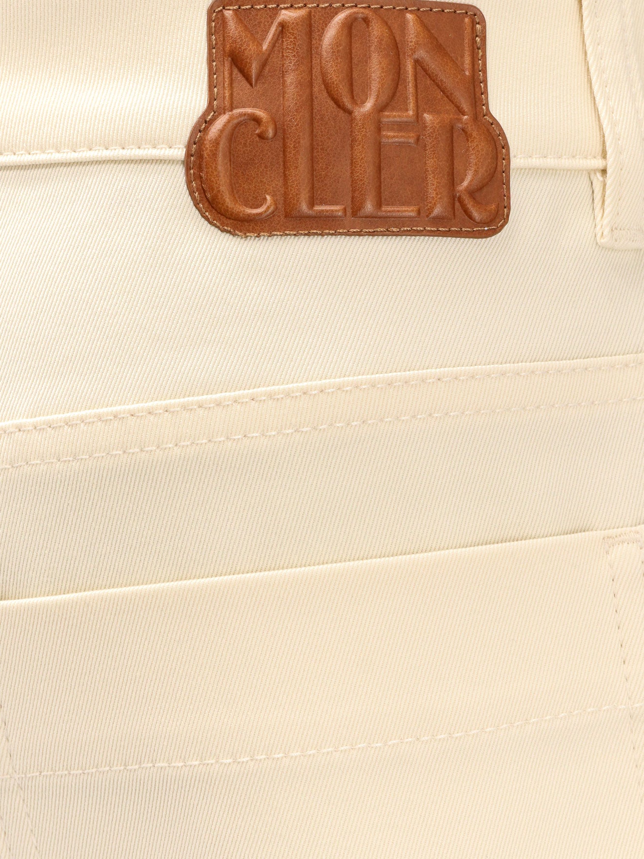 Moncler Shorts Beige Cotone Elastane