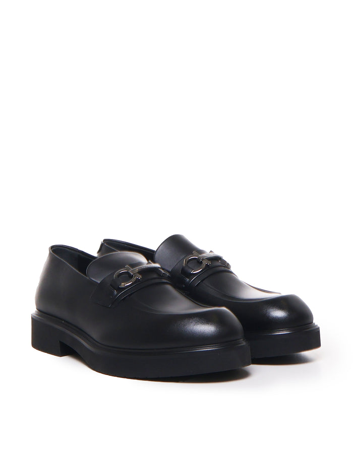 Ferragamo Flat Shoes Black Upper:calf