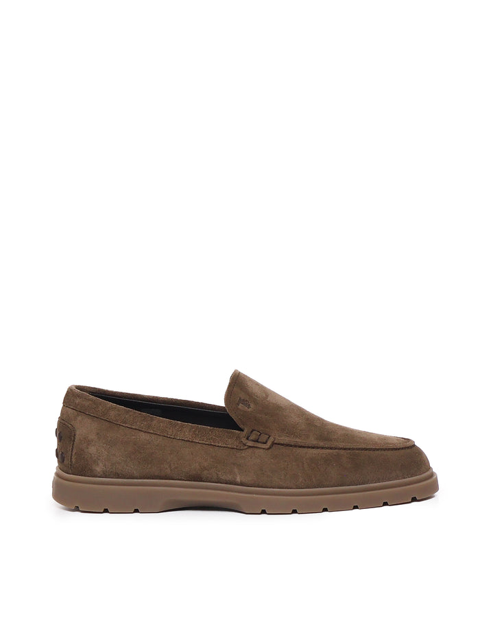 Tods Flat Shoes Beaver Suede