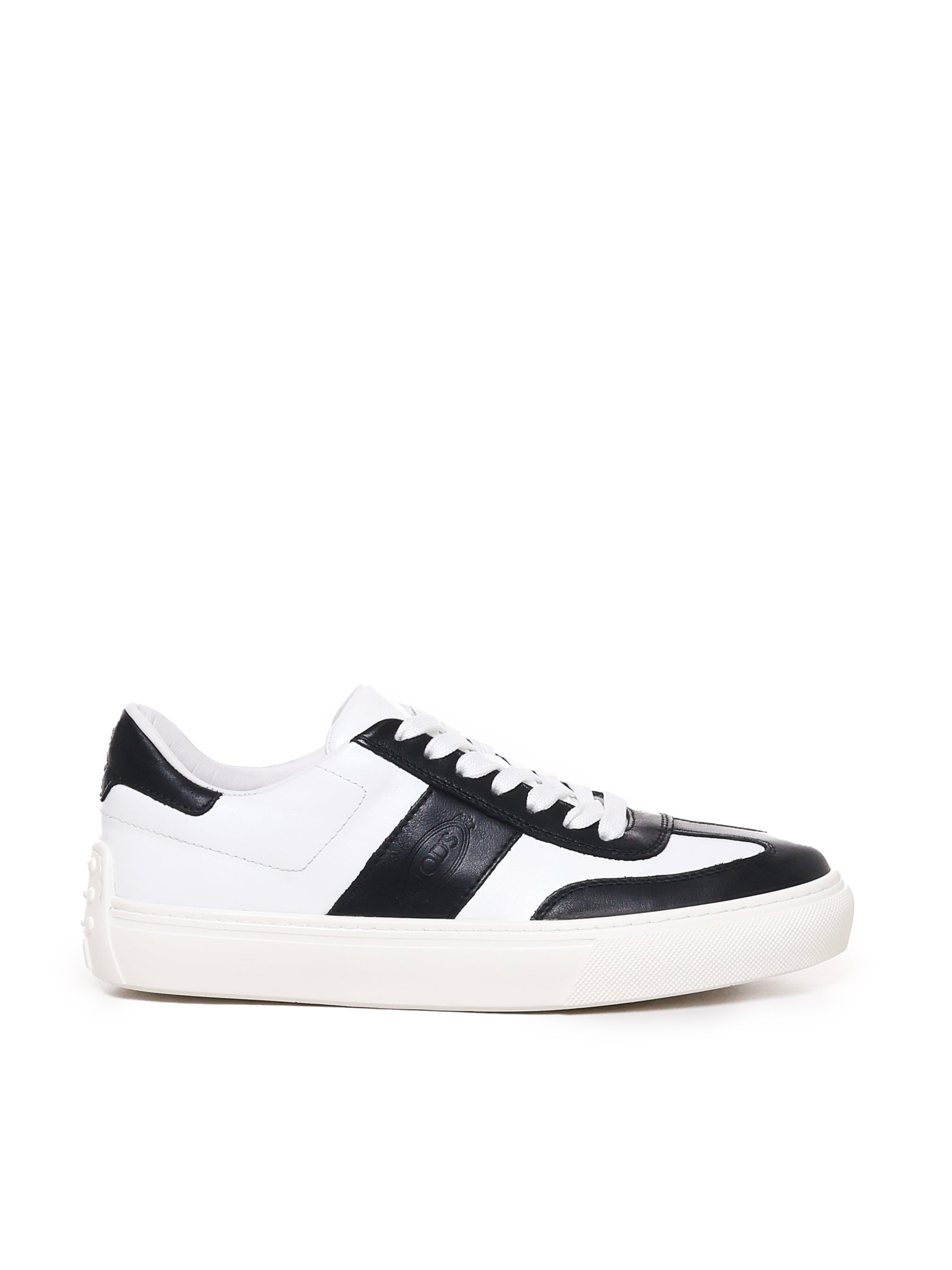 Tods Sneakers White, Black Calfskin