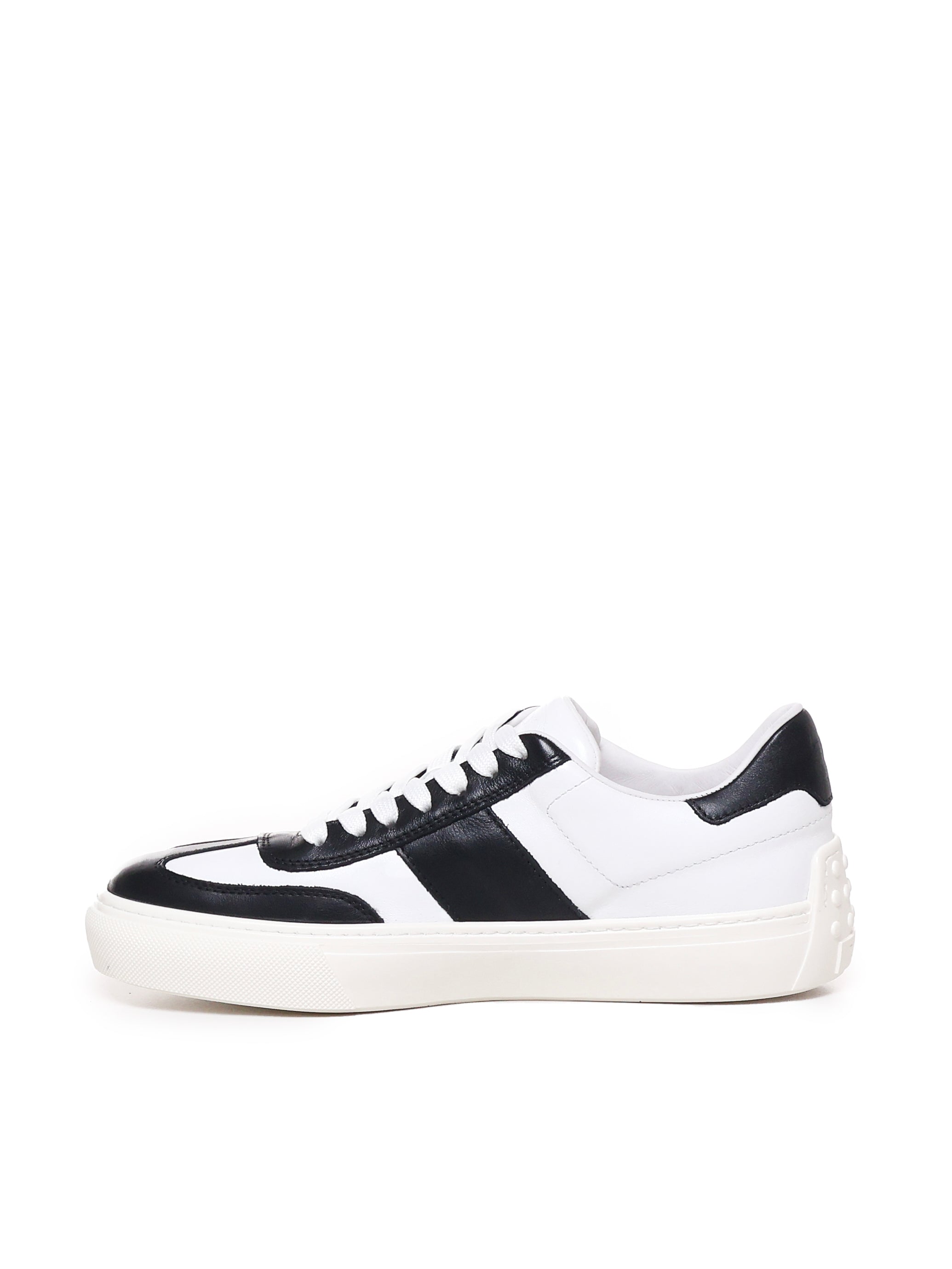 Tods Sneakers White, Black Calfskin