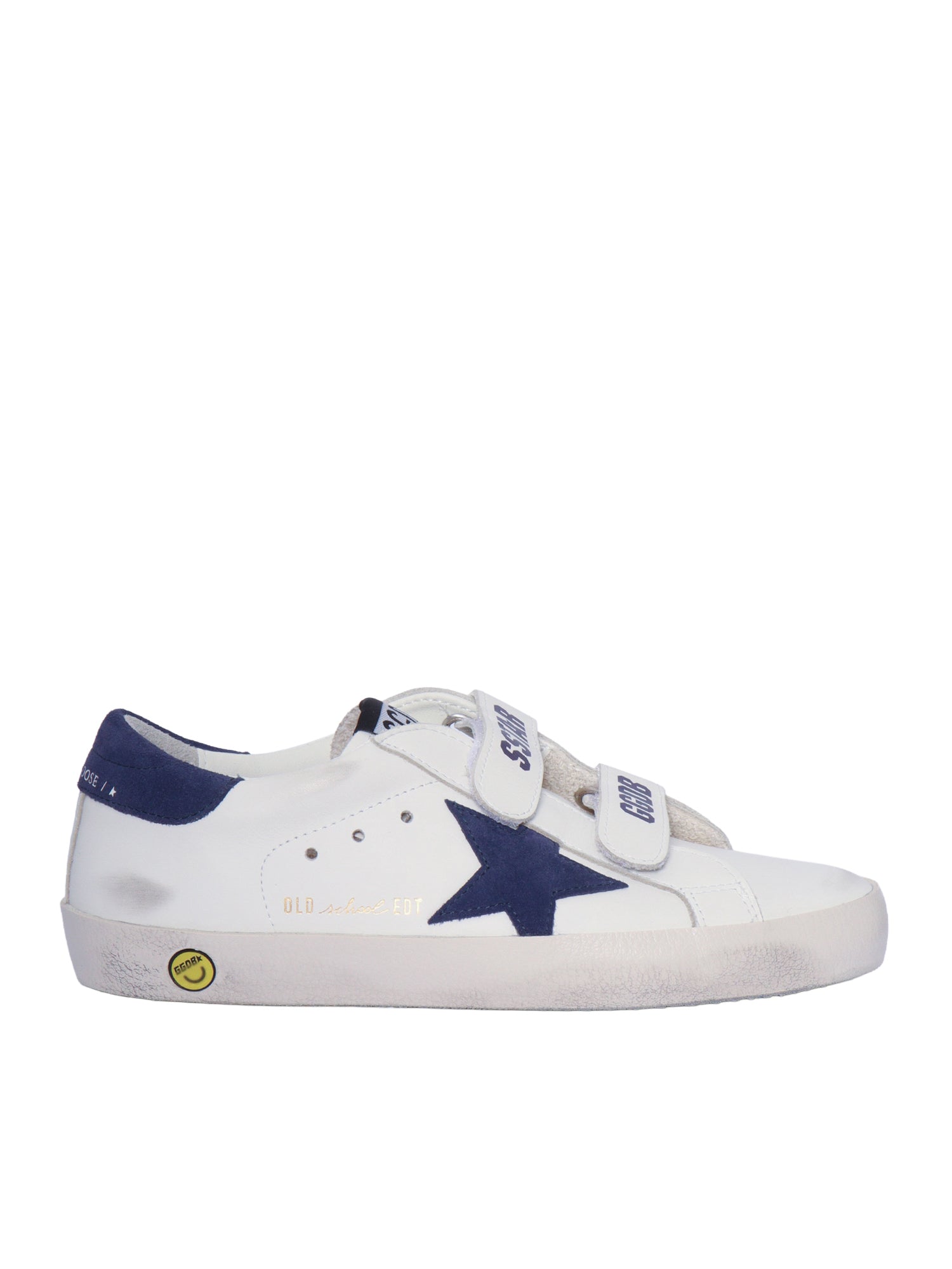 Old School Leather Upper Suede Star And Heel White Kid Sneaker