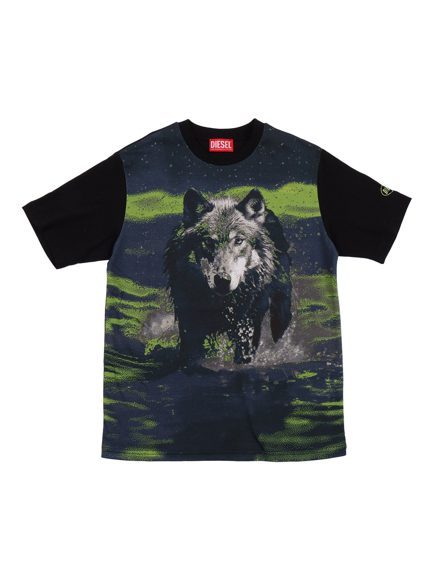 T-Shirts Black Cotton Polyester Short Sleeves T-shirt