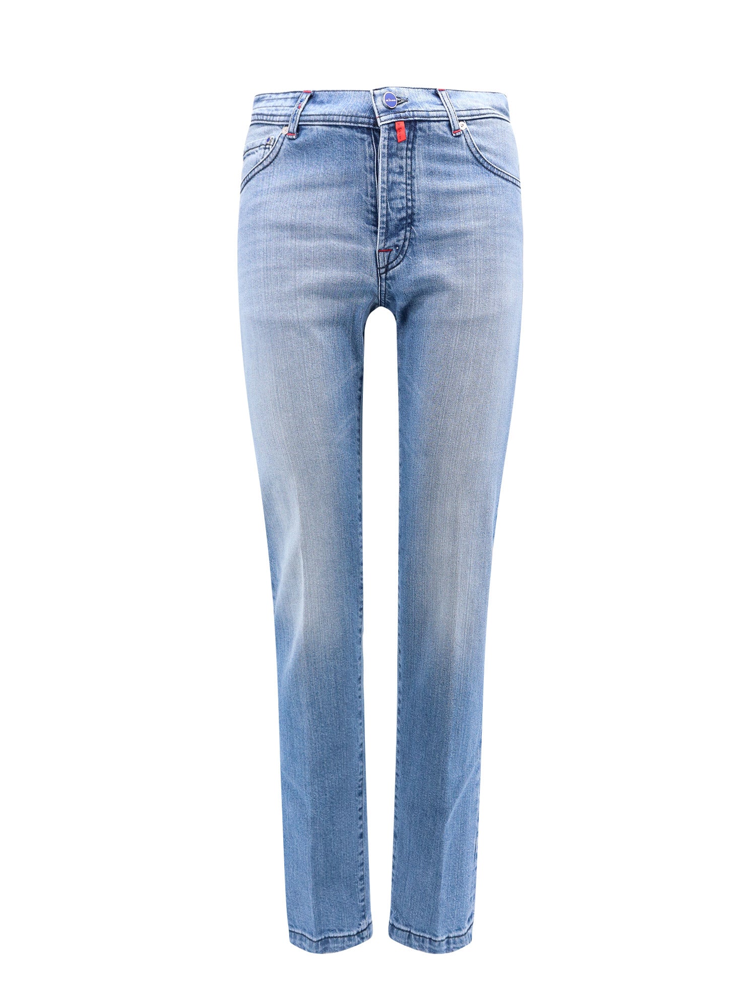 Kiton Ciro Paone Jeans Blue Cotone Elastan