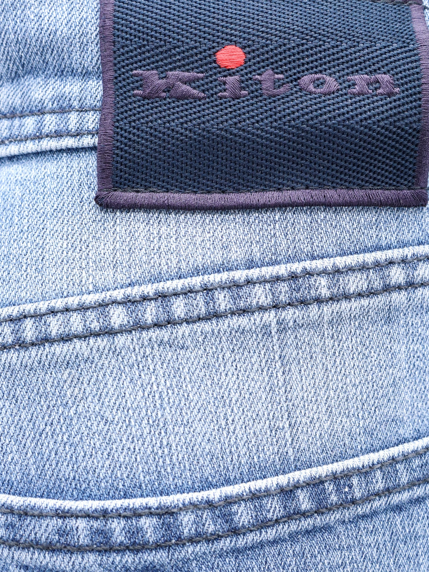 Kiton Ciro Paone Jeans Blue Cotone Elastan