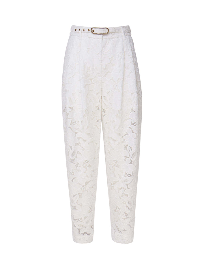 Zimmermann Trousers White Cotton