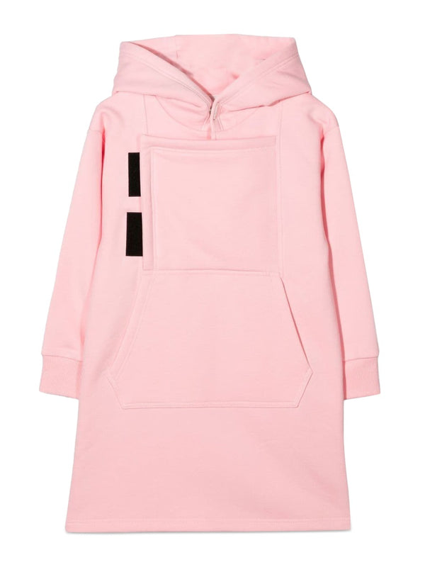 Hoodie Dress Pink Cotton